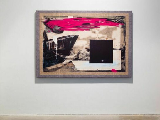 Ouidah (Rückkehr) / (Ouidah (return)), 2013, sublimation print on fabric, 127 x 178 cm, 50 x 70 1/8 ins, Courtesy Vilma Gold, London. Photo: Lewis Ronald