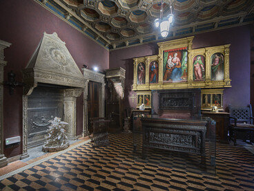 Works by Bertozzi & Casoni connect contemporary ceramics with the ornate interiors of Museo Bagatti Valsecchi, Museo Bagatti Valsecchi in Milan, Italy