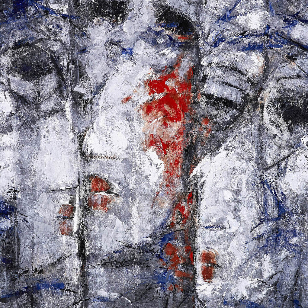Asma Fayoumi, Untitled (detail), 2010, 120 x 80 cm, acrylic on canvas