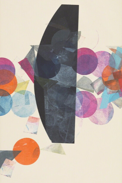 Austin Thomas, Black with Colored Circles, 2016. Courtesy of Morgan Lehman Gallery