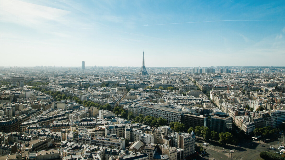 La vista panoramica da Centre Pompidou, Parigi, Francia