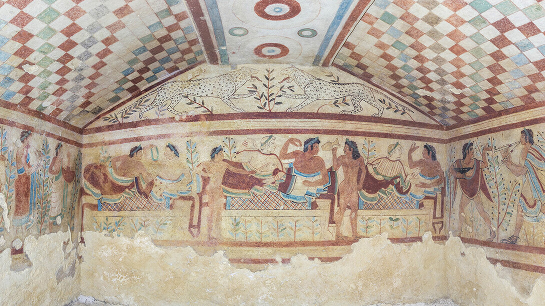 Tomba dei Leopardi, Tarquinia, 2015, ©Soprintendenza Archeologica del Lazio e dell’Etruria Meridionale, fotografia di Matilde Marzullo