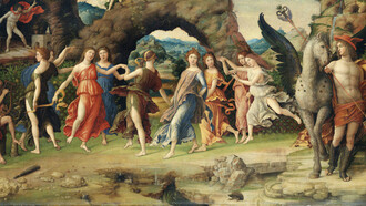 Andrea Mantegna, Parnaso, particolare