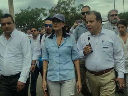 Nikki Haley en la frontera entre Colombia y Venezuela