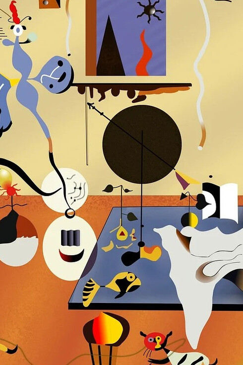 Joan Miró, El carnaval de Arlequín (detalle), 1924-1925