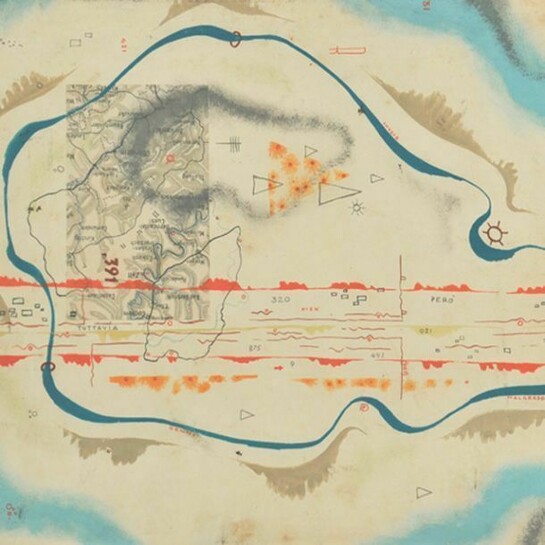 Bruno Munari (1907-1998) Cosmic Map, 1930 Tempera on card 30 x 40 cm Courtesy Gambini Collection, Busto Arsizio