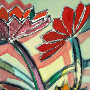 Ansel Krut, Amaryllis (detail), 2014, oil on canvas, 106 x 81 cm, 41 3/4 x 31 7/8 ins, Courtesy of Stuart Shave/Modern Art, London