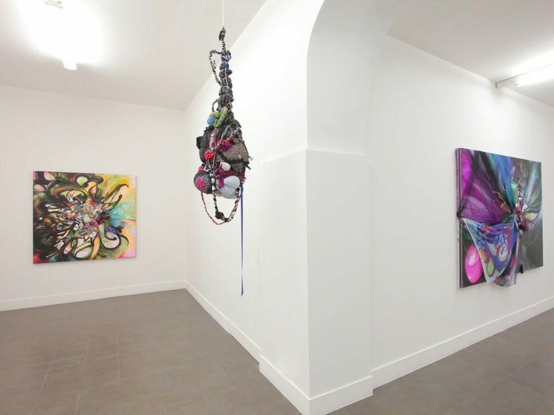 Shinique Smith, Black Swan, Exhibition view. Courtesy of Brand New Gallery