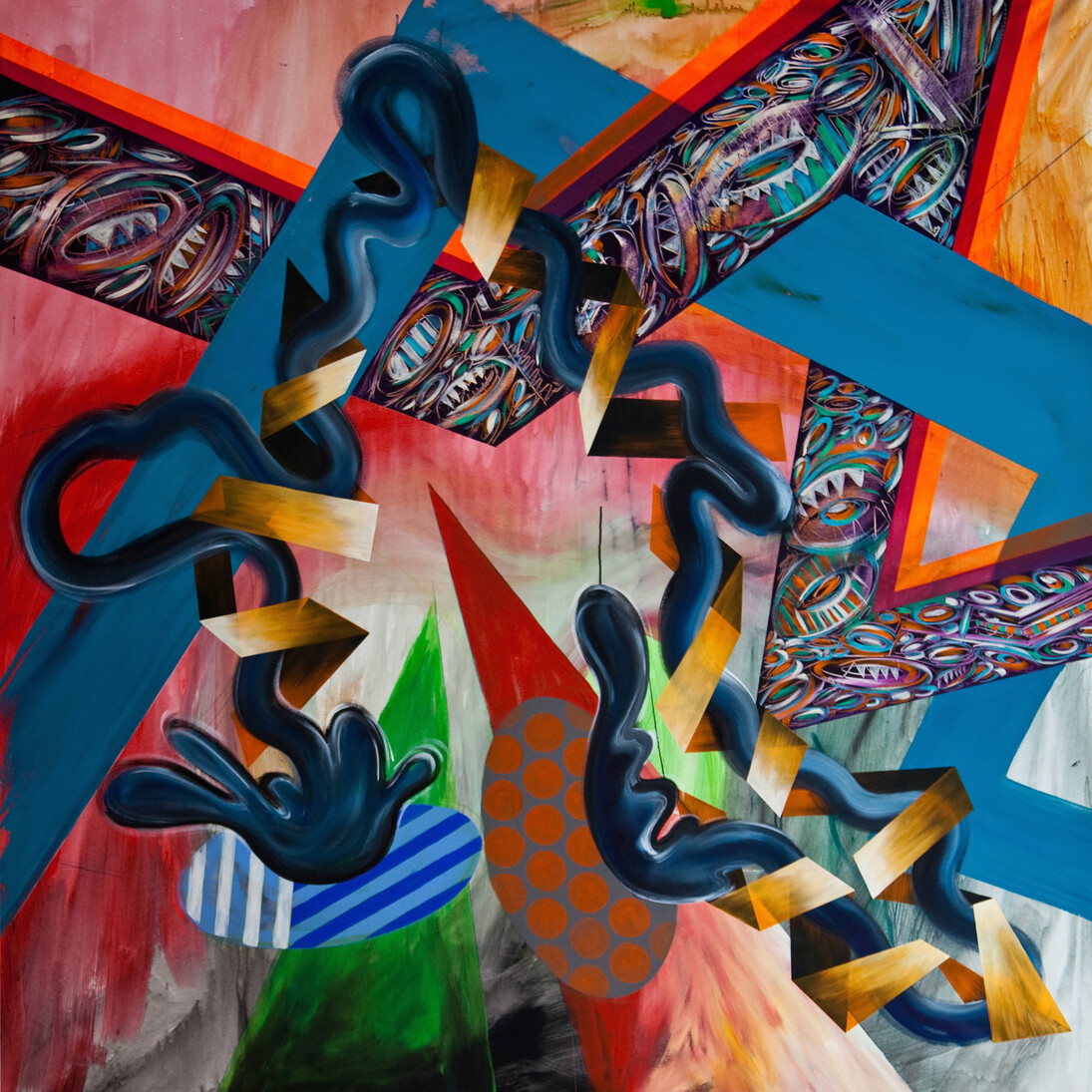 Athier, Push and Pull 7, 2013, Acrylic on canvas, 220 x 200 cm