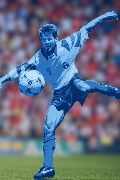  Oleg Salenko spielte danach nie wieder bei einer Fußball-Weltmeisterschaft. Bild: Oleg Salenko während der Fußball Weltmeisterschaft 1994