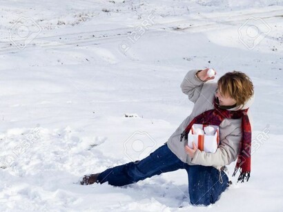 Jugando en la nieve