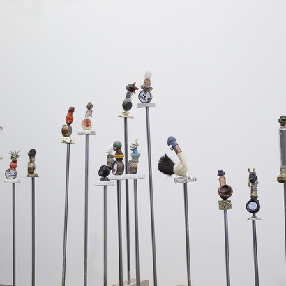 Terrence Musekiwa, Notions de temps, vue d'exposition. Avec l'aimable autorisation de la Galerie Eric Dupont