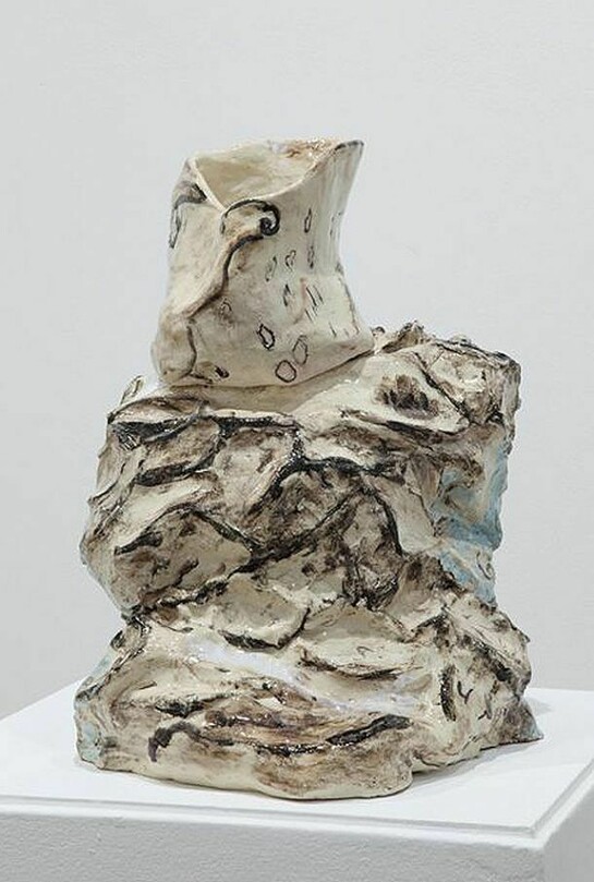 Jessica Jackson Hutchins, Leaf around Leaf, Perfecting, 2012, ceramic, 38 x 35 x 30cm, courtesy Timothy Taylor Gallery