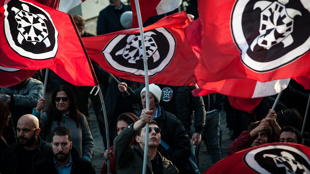 Manifestazione di Casa Pound a Milano