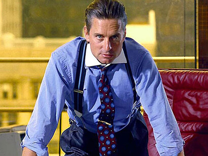 Michael Douglas in Oliver Stone's film Wall Street