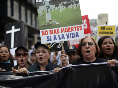 Protesta en demanda de seguridad ciudadana