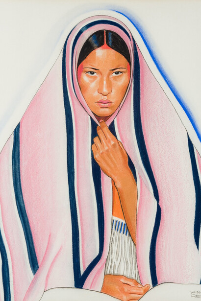 Winold Reiss, Natokiochkome (howling twice), 1937. Courtesy of Hirschl and Adler Galleries