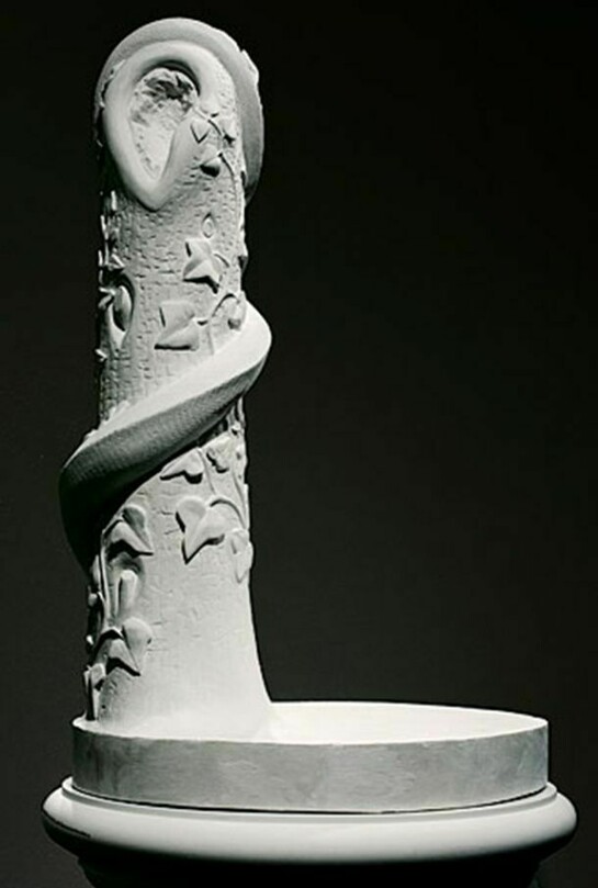 Lily Cox-Richard, The Stand: Eve Disconsolate, 2013, Carved plaster, 69 in. high x 26 in. wide x 26 in. deep