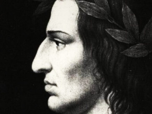 Pintura de la cabeza de Virgilio de perfil (entre 1800 y 1849), Museos Cívicos de Lecco. Galería Municipal de Arte en Italia