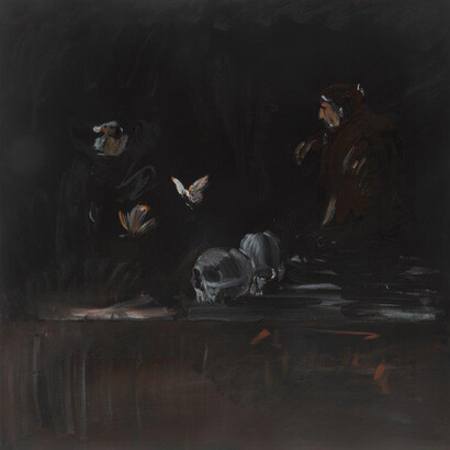 Eti Jacobi, Untitled #2, 2020, Acrylic on canvas, 40x40cm. Courtesy of Noga Gallery