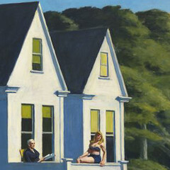 Edward Hopper, Second Story Sunlight, 1960, Oil on canvas, 102.1 x 127.3 cm, Purchase, with funds from the Friends of the Whitney Museum of American Art., Inv. N.: 60.54., New York, Whitney Museum of American Art., © Heirs of Josephine Hopper / 2019, ProLitteris, Zurich, © 2019. Digital image Whitney Museum of American Art / Licensed by Scala
