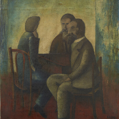Ottone Rosai, I filosofi (I professori), 1920