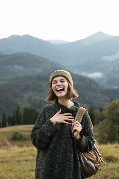 This moment captures the essence of solo travel: pure delight in the present, fostering self-esteem and a renewed spirit