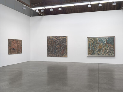 Leon Kossoff, exhibition view. Courtesy of Luhring Augustine and the Leon Kossoff Estate