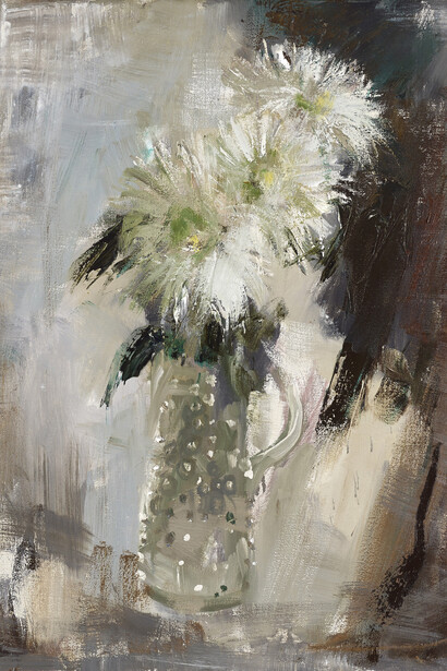 Anne Redpath, Still Life with Chrysanthemums, oil on canvas, 76 x 76 cm