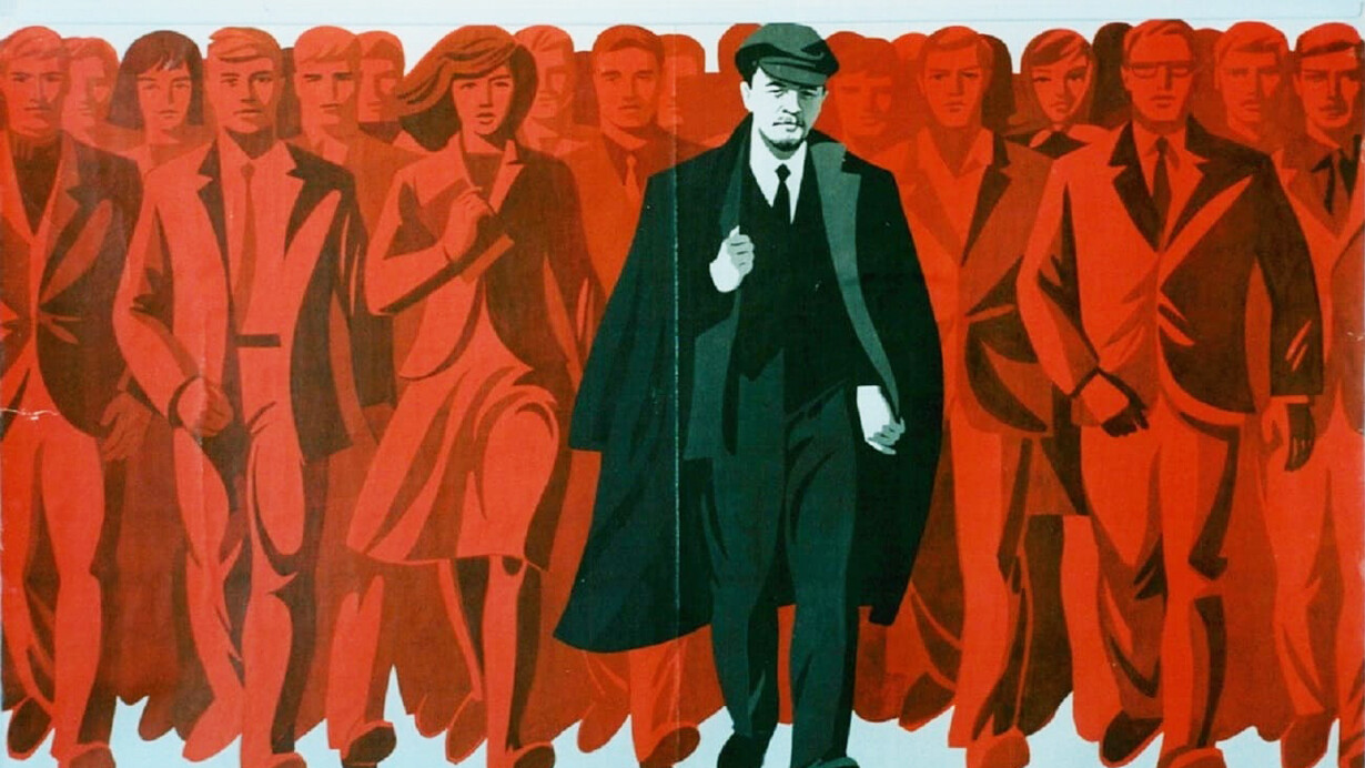 Un poster de Lenin como símbolo del surgimiento de la izquierda moderna