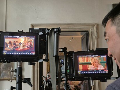 Un'immagine dal set del docufilm "Antonia Arslan"