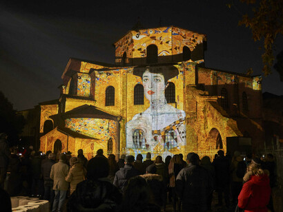 Videomapping in 3d sulla Basilica di San Vitale