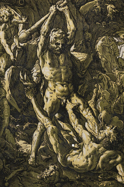 Hendrick Goltzius, Hercules killing Cacus, 1588. Courtesy of the Museum of Fine Arts