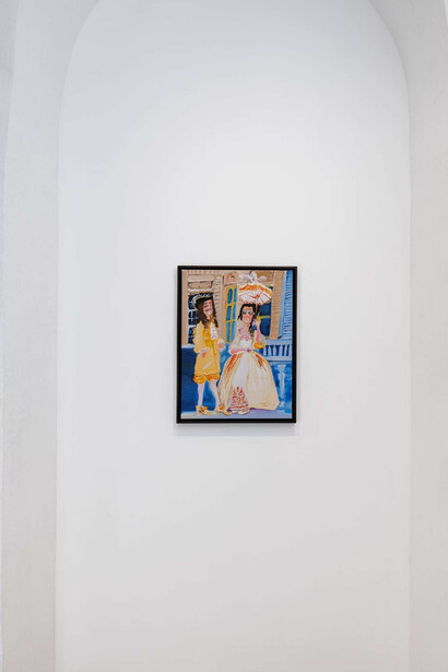 Genieve Figgis, Unearthly pursuits, vista della mostra. Per gentile concessione di Almine Rech