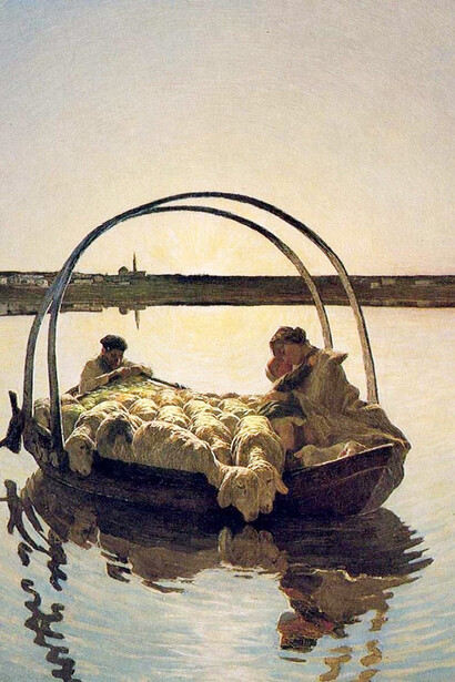 "Ave Maria a trasbordo" di Giovanni Segantini. Pinacoteca "Il Divisionismo" di Tortona