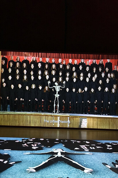 Fragmento de "Ritmo", obra de la exhibición The Cleaner. Museo de Arte Contemporáneo, Belgrado, Serbia