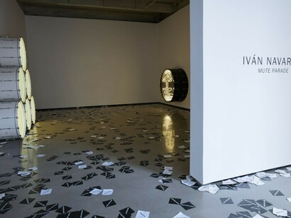 Ivan Navarro. Mute Parade, Exhibition view. Courtesy of Paul Kasmin Gallery