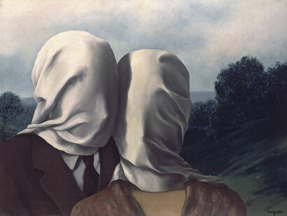 René Magritte, "Gli amanti", olio su tela, 54,2 x 73 cm, 1928. National Gallery of Australia, Canberra. Copyright: Photothèque R. Magritte /Adagp Images, Paris, / SCALA, Firenze
© 2018 C. Herscovici / Artists Rights Society (ARS), New York