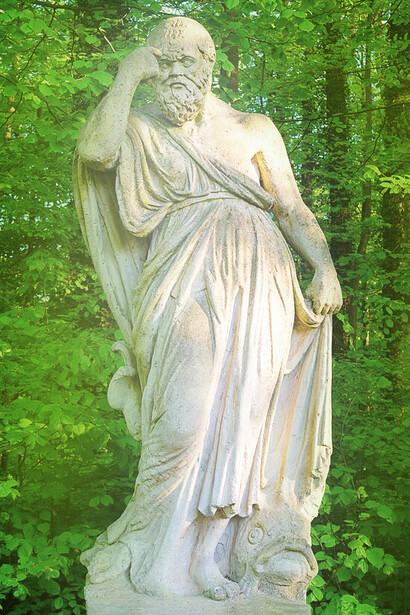 Estatua de Sócrates, emplazada en el Hermitage de Bayreuth, Alemania