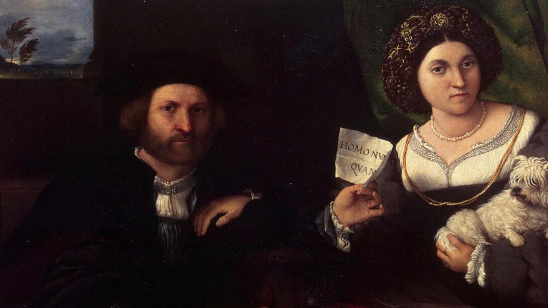 Portrait of a Married Couple, Lorenzo Lotto, Oil on canvas, 96 x 116 cm, c. 1523 - 1524. Saint Petersburg, The State Hermitage Museum