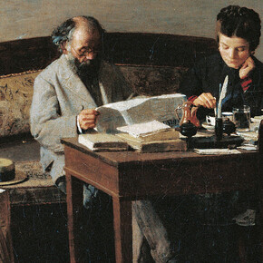 Giacomo Favretto, Un articolo interessante, 1874 circa