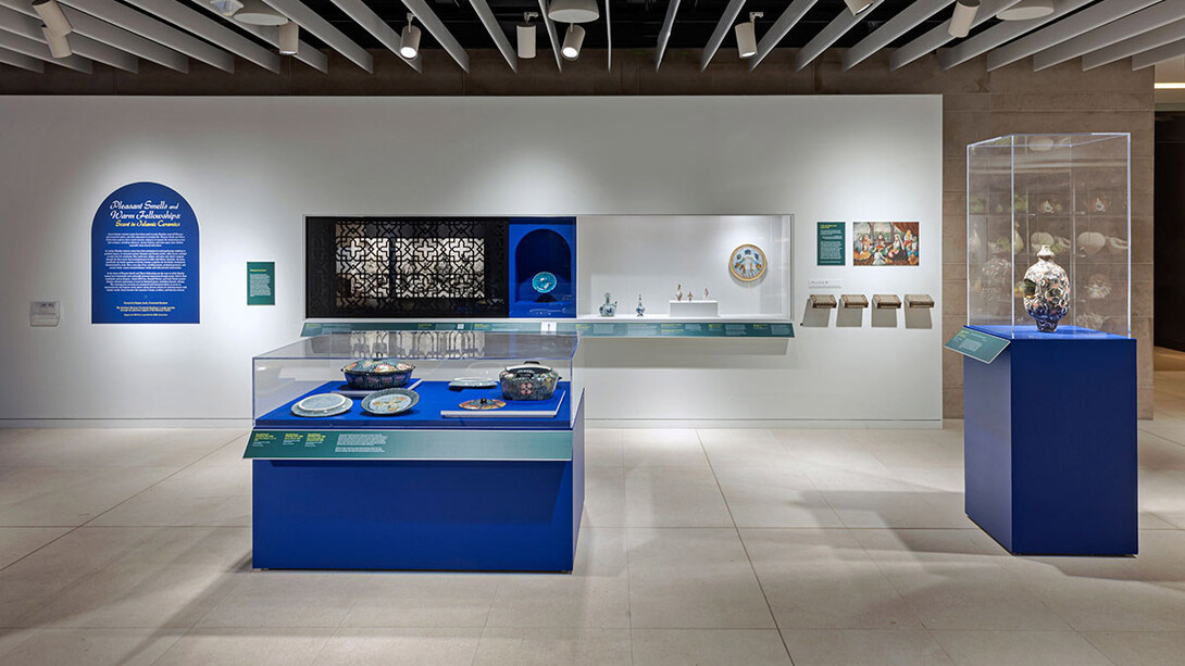 Pleasant smells and warm fellowships: scent in Islamic ceramics, exhibition view. Courtesy of Gardiner Museum