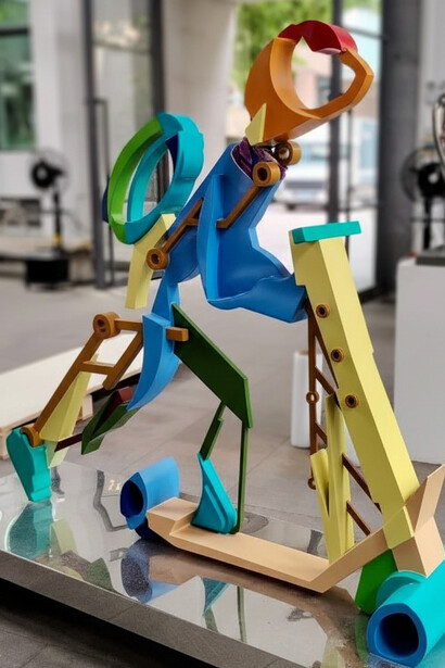 VitaliV, Scooter, 2025, sheet steel coated with durable weather-resistant paint