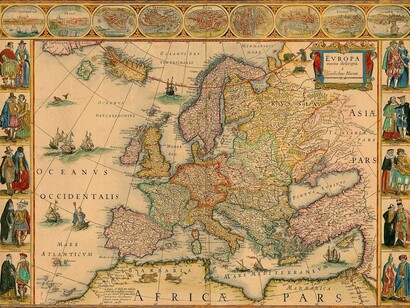 Antigo mapa da Europa