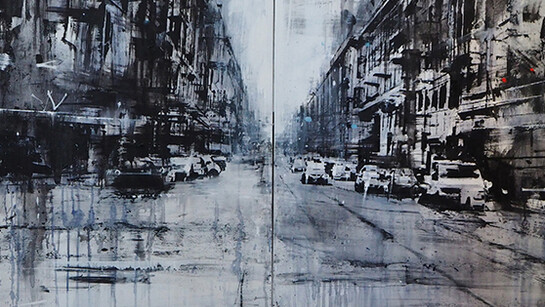Daniele Cestari, Dittico, 100 x 200 cm, dettaglio