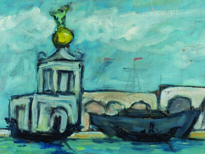 Gonni, "Venezia", 1946, olio su cartone telato, 58x48 cm