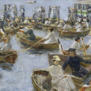 Max Liebermann, Abend am Uhlenhorster Fährhaus, 1910. Courtesy of Hamburger Kunsthalle