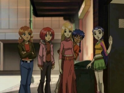 Witch: the leading characters transformed into the cartoon, 2004, Will, Irma, Taranee, Cornelia, and Hay