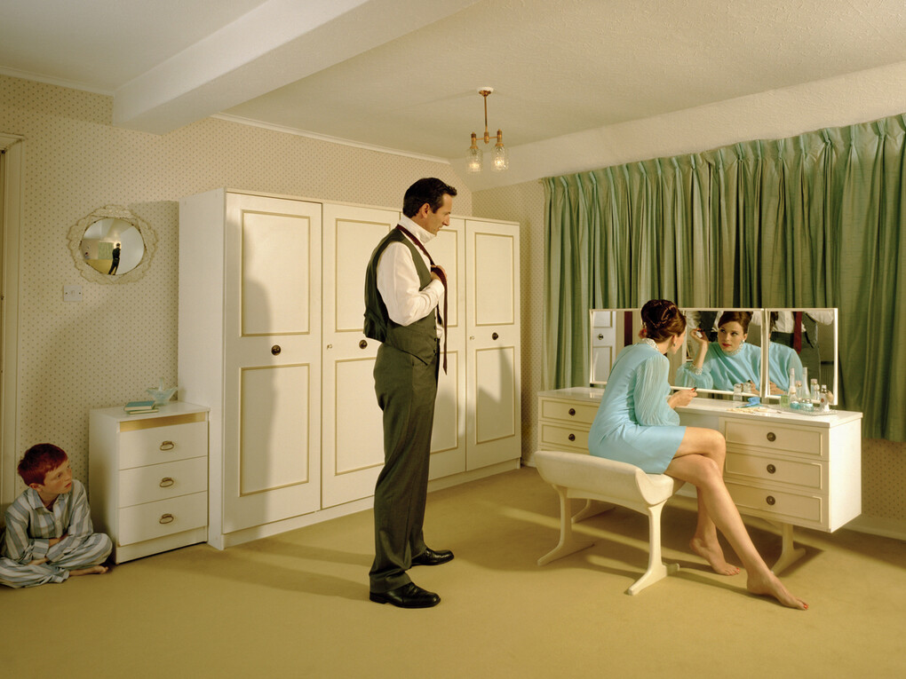 Lottie Davies, The Blue Bedroom, 2008, Edition of 10, C-Type Print behind UV Perspex, framed in Oak, 56 x 100 cm
