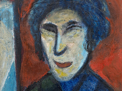 Chagall - Le Peintre (autoportrait) (detail). 